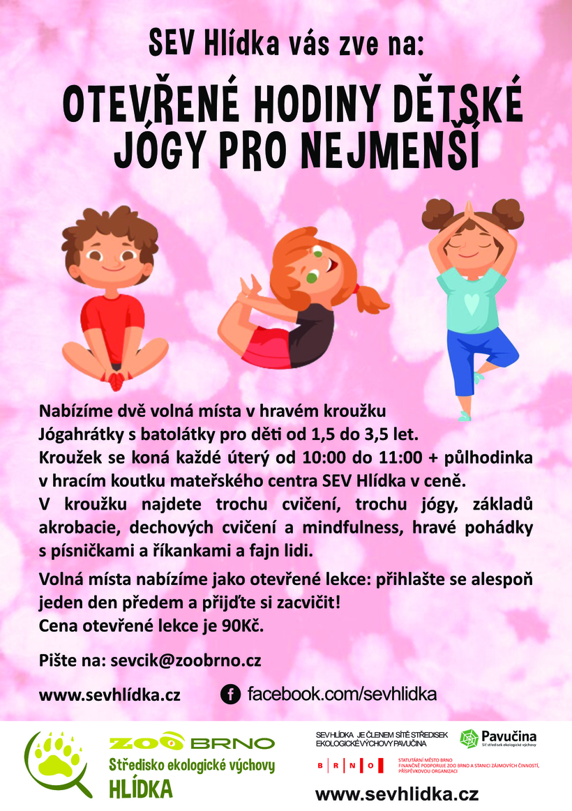 Otevřené lekce jógy pro nejmenší